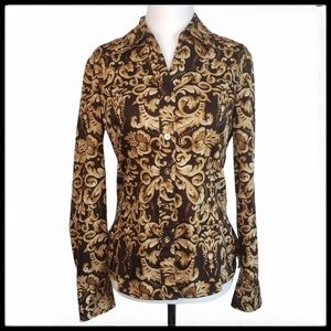 Jones New York Long Sleeve Printed Top